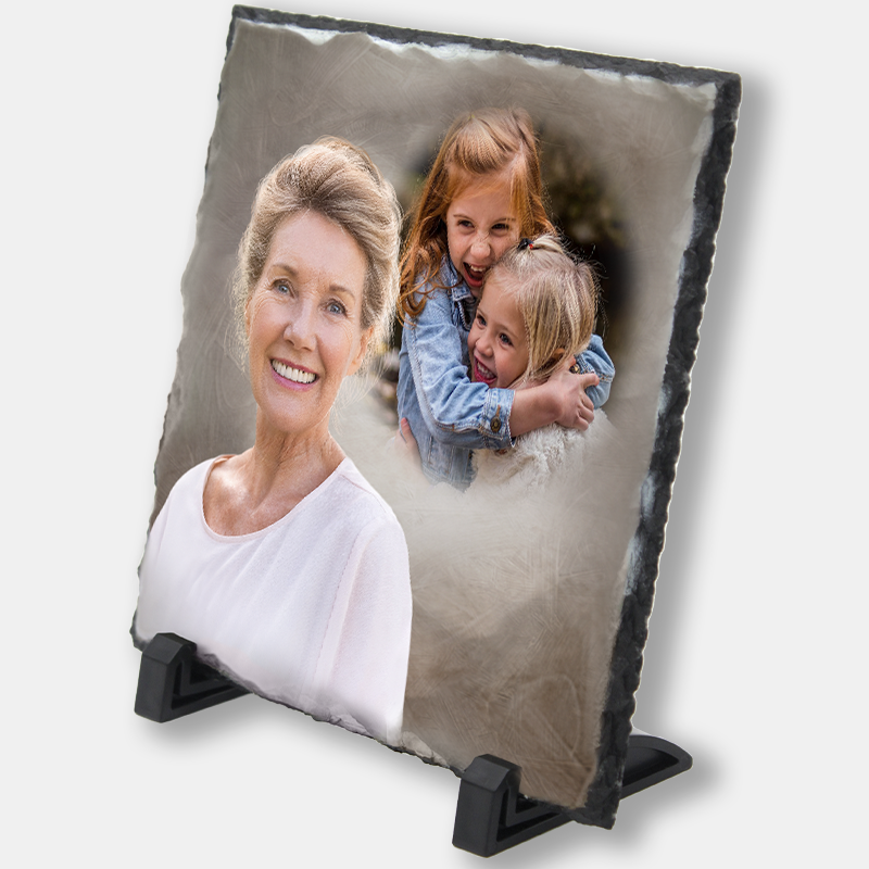 Portrait sur ardoise commémorative